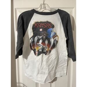 Vintage Kansas 1983 Tour Shirt Size Medium Raglan Prog Rock